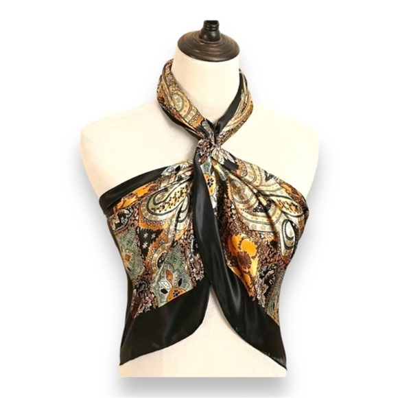 Paisley Satin Scarf NWT - Picture 5 of 5